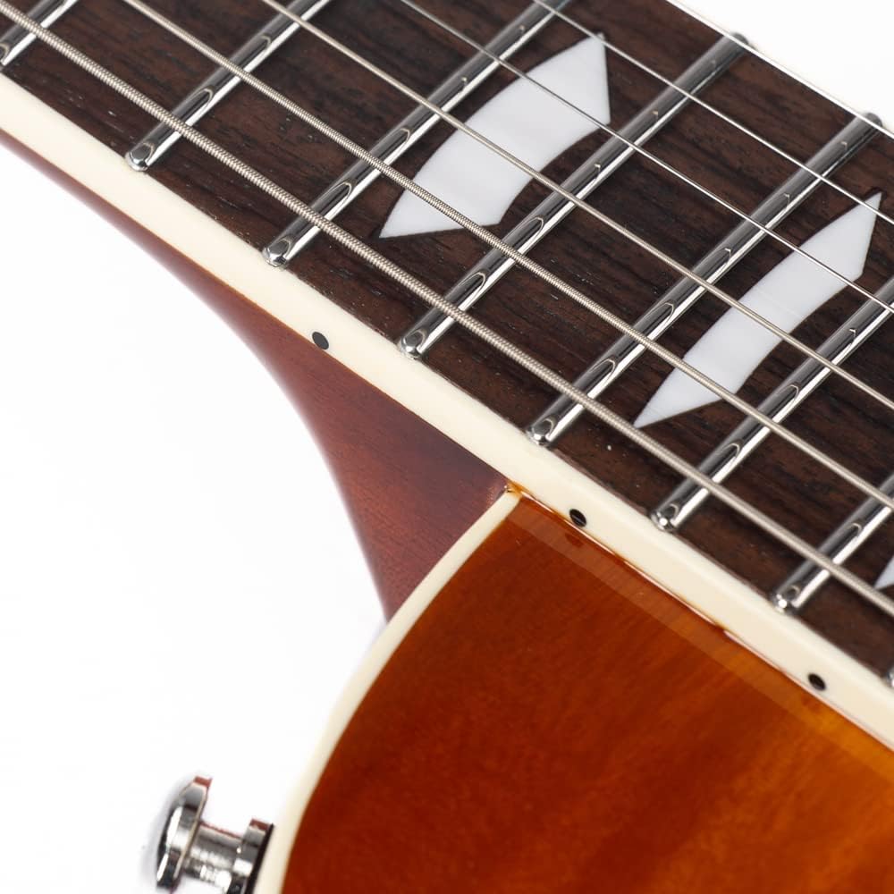 EART Guitars EGLP-620 Flame Maple Top,Locking Tuners ,Push-Pull Electronics Electric Guitar Tobacco sunburst