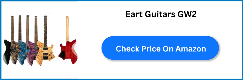 Learn more about the EART Headless Electric Guitar GW2 fixed Bridge for 6 String Electric Guitar, Right Solid-Body Electric Guitar, Blue here.