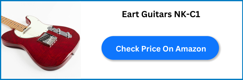 Click to view the EART NK-C1 Classic Electric Guitar Maple Fingerboard,Stainless Steel Frets,Flame Maple Veneer-Wine red.