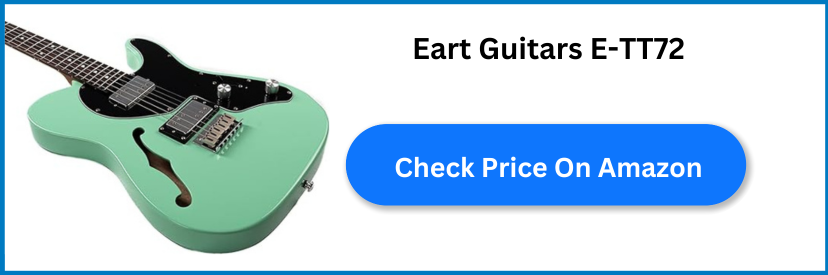Check out the EART E-TT72 6 String Semi-Hollow-Body Electric Guitar Versatile Playability, Powerful Humbucker Pickups Fixed Bridge Guitars here.