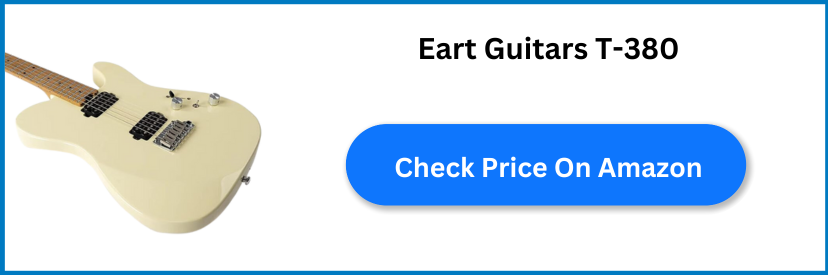 Click to view the EART Guitars T-380 Modern Humbucker Pickups Double Coil Split Two Point Tremolo Bridge Solid Body Electric Guitars white.